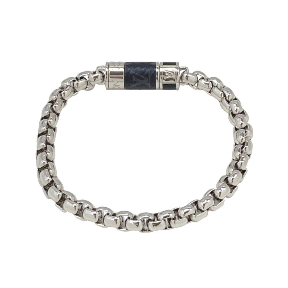 Louis Vuitton Monogram Eclipse Chain Bracelet Sil… - image 1